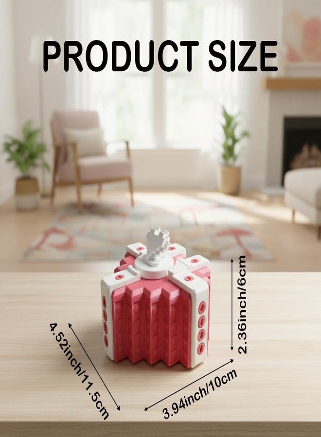 BEVINKATE Pixel Heart Annoying Gift Box with Screws - Novelty Prank Gift Box, Funny Unique Gift Idea for Valentine’s Day, Birthday & Anniversary (Pink White) - Image 2